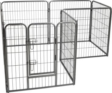 Premium Welpenauslauf - Metall - anthrazit beschichtet - 640 cm - div. Höhen