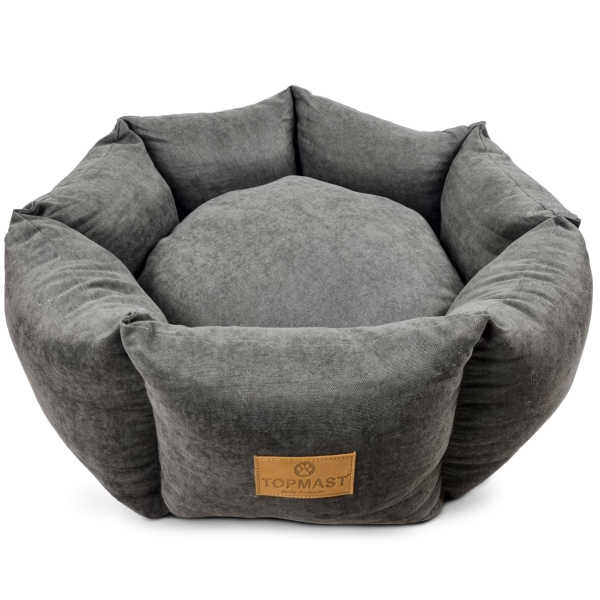 Hundebett - 62 cm - Anthrazit - Polyestervelours
