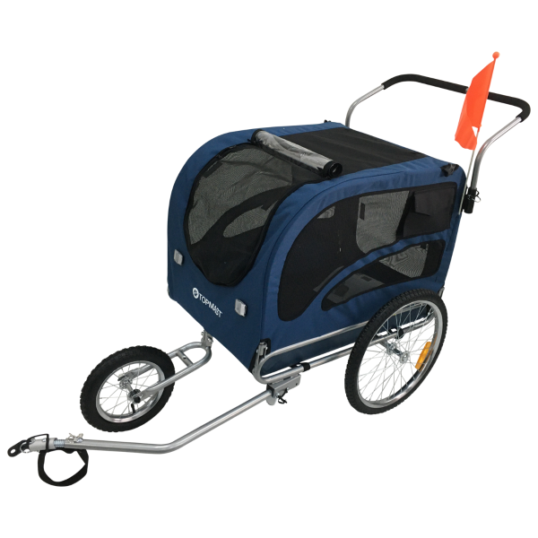 Premium Hunde-Fahrradanhänger - Mit Jogger-Funktion - Faltbar - Verschiedene Farben - XL