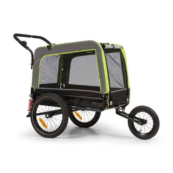 Premium 2-in-1 Hundefahrradanhänger - Hundebuggy - 240 Liter - Verschiedene Farben