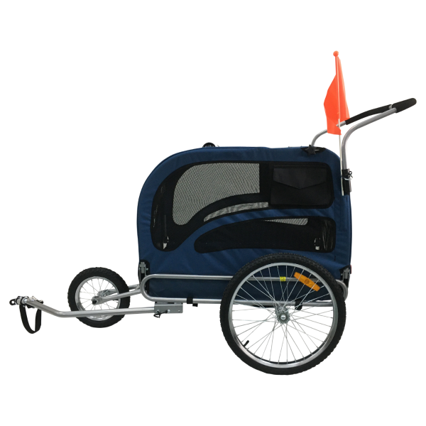 Premium Hunde-Fahrradanhänger - Mit Jogger-Funktion - Faltbar - Verschiedene Farben - XL
