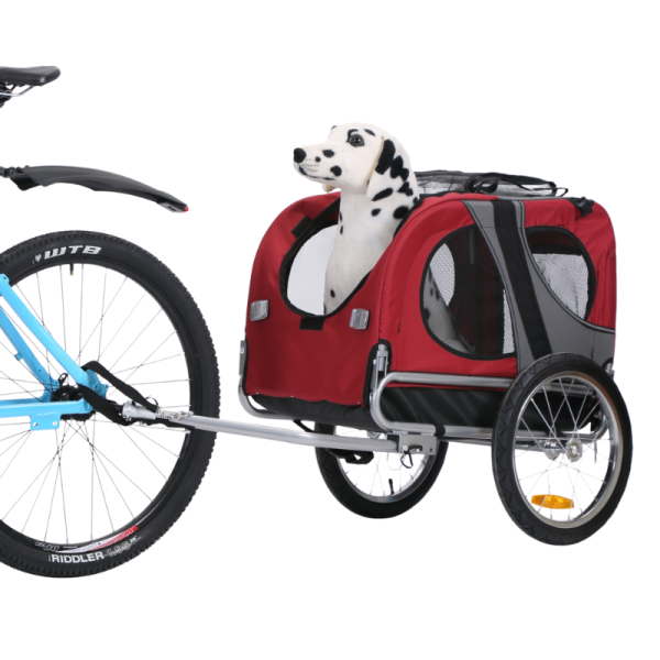 Topmast Hundefahrradanhänger Original - Faltbar - Rot - Medium