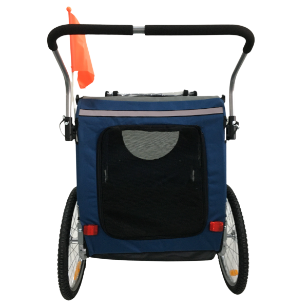 Premium Hundefahrradanhänger - Mit Joggerfunktion - Faltbar - Verschiedene Farben - Medium