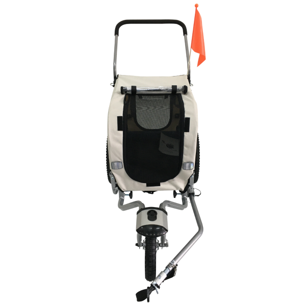 Topmast Hundefahrradanhänger Sky - Mit Joggerfunktion - Faltbar - Blau - Medium