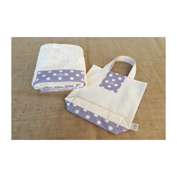 DogFilous Bio Hundedecke - Baumwollplüsch - lavendel -  div. Größen