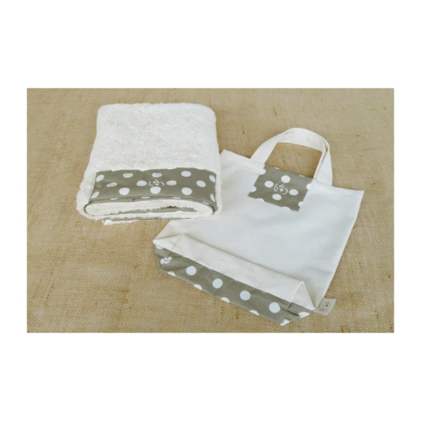 DogFilous Bio Hundedecke - Baumwollplüsch - grau -  div. Größen