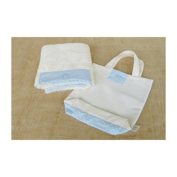 DogFilous Bio Hundedecke - Baumwollplüsch - hellblau