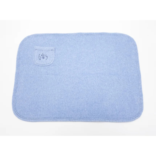 DogFilous Bio Hundedecke - Kuscheldecke - Baumwoll-Fleece - hellblau meliert -  div. Größen