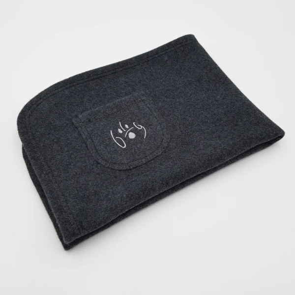 DogFilous Bio Hundedecke - Kuscheldecke - Baumwoll-Fleece - schwarz meliert -  div. Größen