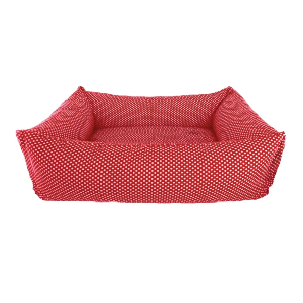 Wasserabweisendes Bio Hundebett - nachhaltiges Hundebett Box - pink - div. Größen