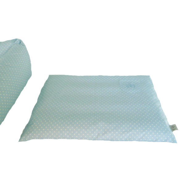 Wasserabweisendes Bio Hundebett - nachhaltiges Hundebett Box - hellblau - div. Größen