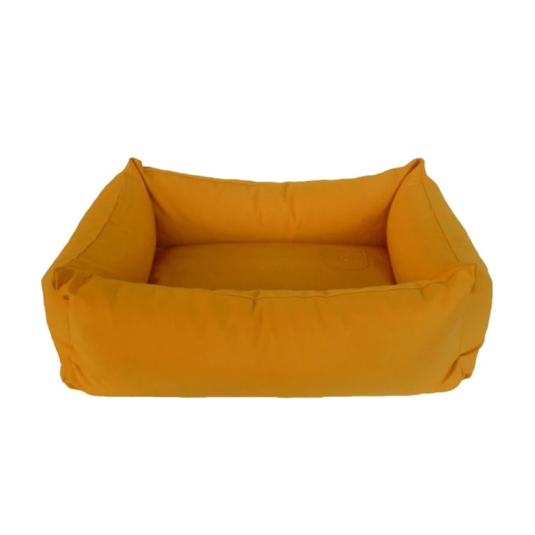Bio Hundebett - ökologisches Hundebett Box - ocker - div. Größen