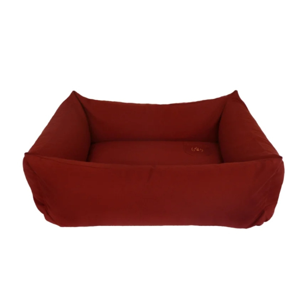 Bio Hundebett - ökologisches Hundebett Box - bordeaux - div. Größen
