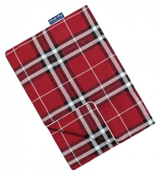 DandyDog Hundedecke Karo - Highlands Red - Hochwertiger Möbelbezugstoff - div. Größen