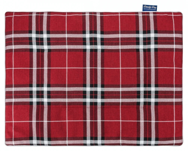 DandyDog Hundedecke Karo - Highlands Red - Hochwertiger Möbelbezugstoff - div. Größen