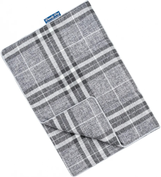 DandyDog Hundedecke Karo - Highlands Grey - Hochwertiger Möbelbezugstoff - div. Größen