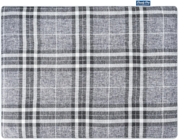 DandyDog Hundedecke Karo - Highlands Grey - Hochwertiger Möbelbezugstoff - div. Größen