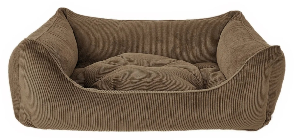 DandyDog Hundebett Cordsamt - Relax - taupe - Möbelbezugstoff - waschbar - div. Größen