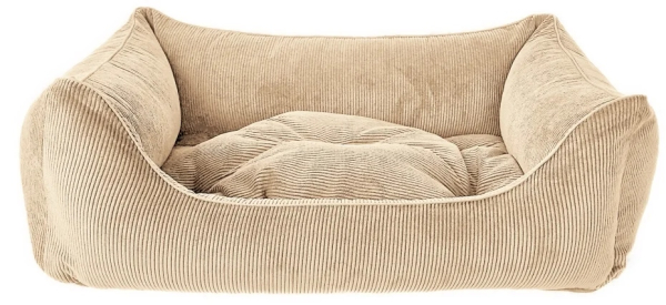 DandyDog Hundebett Cordsamt - Relax - beige - Möbelbezugstoff - waschbar - div. Größen