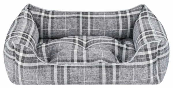 DandyDog Hundebett Karo - Highlands Grey - Möbelbezugstoff - waschbar - div. Größen