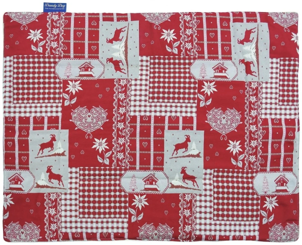 DandyDog Hundedecke Kitzbühel Rot - Hochwertiger Möbelbezugstoff - div. Größen
