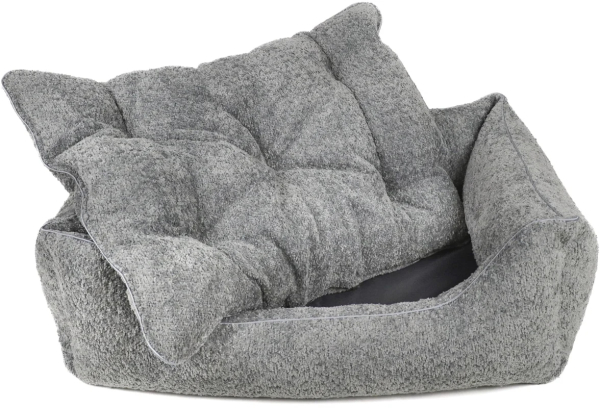 DandyDog Hundebett Teddy - Balance Soft Grey - Hochwertiger Möbelbezugstoff - div. Größen