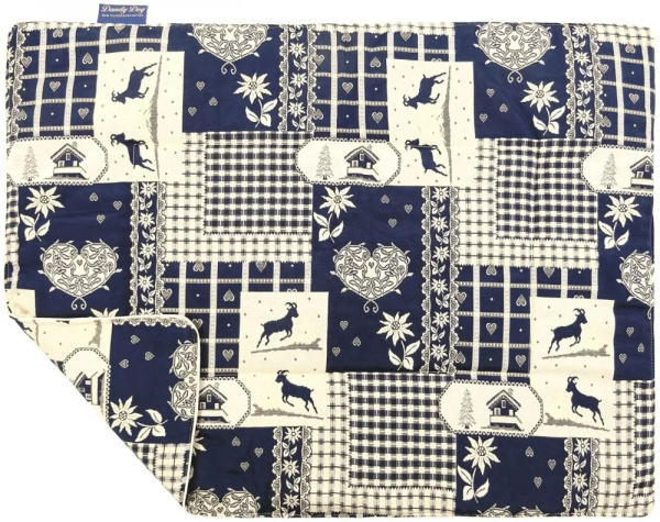 DandyDog Hundedecke Kitzbühel Blau - Hochwertiger Möbelbezugstoff - div. Größen
