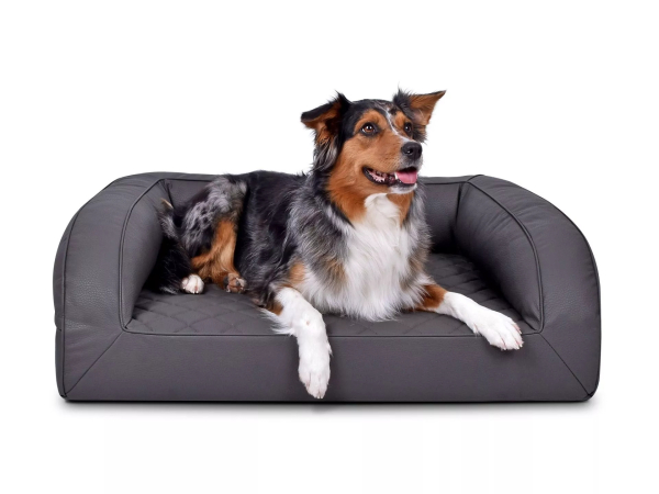 Mypado Flo Kunstleder-Premium gesteppt Hundebett