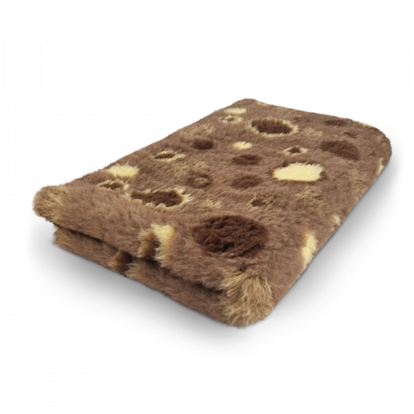 Vet-Bed - 3farbig - Hundedecke - Anti-Rutsch - div. Größen - zirkel-braun-beige