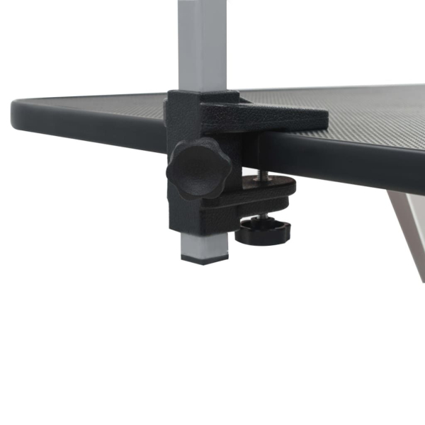 Hydraulischer Trimmtisch - Anti-Rutsch - doppelter Trimmarm -  91x61 cm - schwarz-weiß