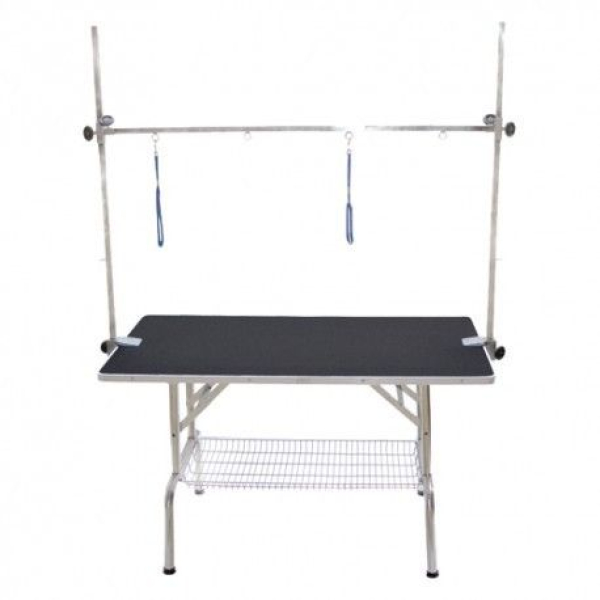 Trimmtisch - Anti-Rutsch - doppelter Trimmarm - 106x61x76 cm - schwarz