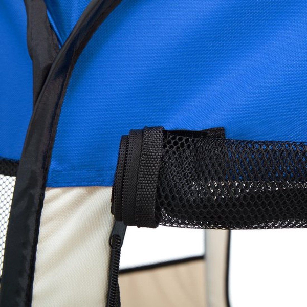 Faltbarer Welpenauslauf - Nylon - 8-eckig - 125x64 cm - blau