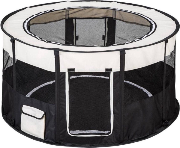 Faltbarer Welpenauslauf - Nylon - 120x60 cm - schwarz