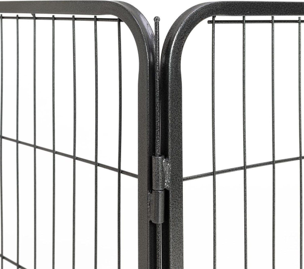 Premium Welpenauslauf - Metall - anthrazit beschichtet - 640 cm - div. Höhen