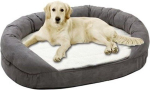 Preiswertes orthopädisches Hundenbett - 100 x 65 x 24 cm - Grau