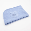 DogFilous Bio Hundedecke - Kuscheldecke - Baumwoll-Fleece - hellblau meliert -  div. Größen