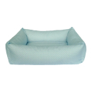 Wasserabweisendes Bio Hundebett - nachhaltiges Hundebett Box - hellblau - div. Größen