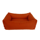 Bio Hundebett - ökologisches Hundebett Box - orange - div. Größen