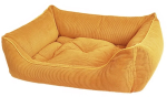 DandyDog Hundebett Cordsamt - Relax - mustard - Möbelbezugstoff - waschbar - div. Größen