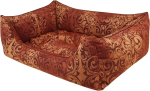 DandyDog Premium Hundebett Vintage Ornaments Rouge - Gobelin Bezug - waschbar - div. Größen