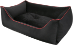 DandyDog Hundebett Samt - Magic Velvet Black - Hochwertiger Möbelbezugstoff - div. Größen