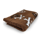 Vet-Bed - 3farbig - Hundedecke - Anti-Rutsch - div. Größen - crossbone-braun